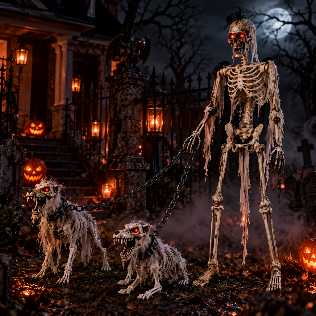 Skeleton Hellhound Decoration