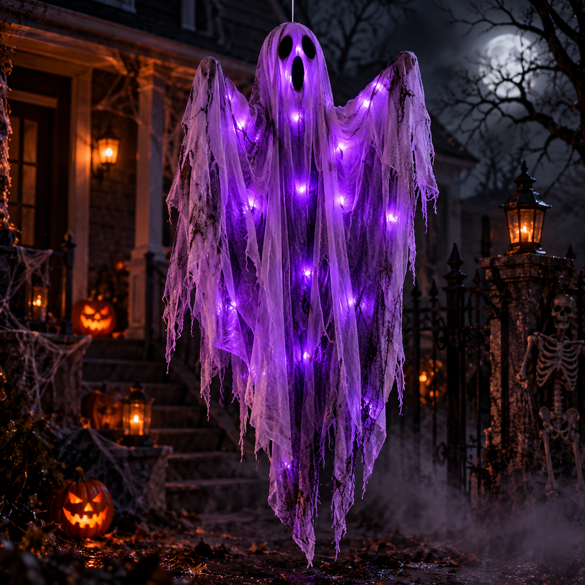 LED Hanging Ghost Decoration