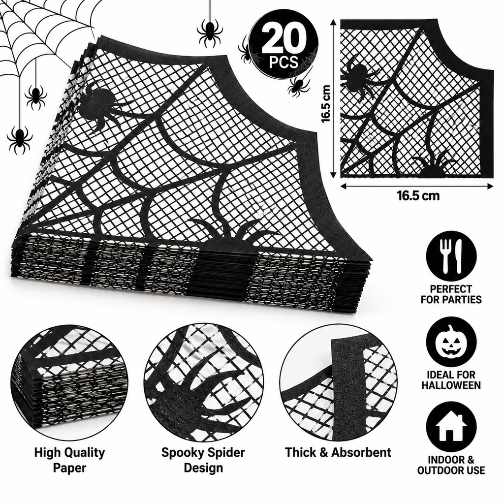 Halloween Spiderweb Napkins