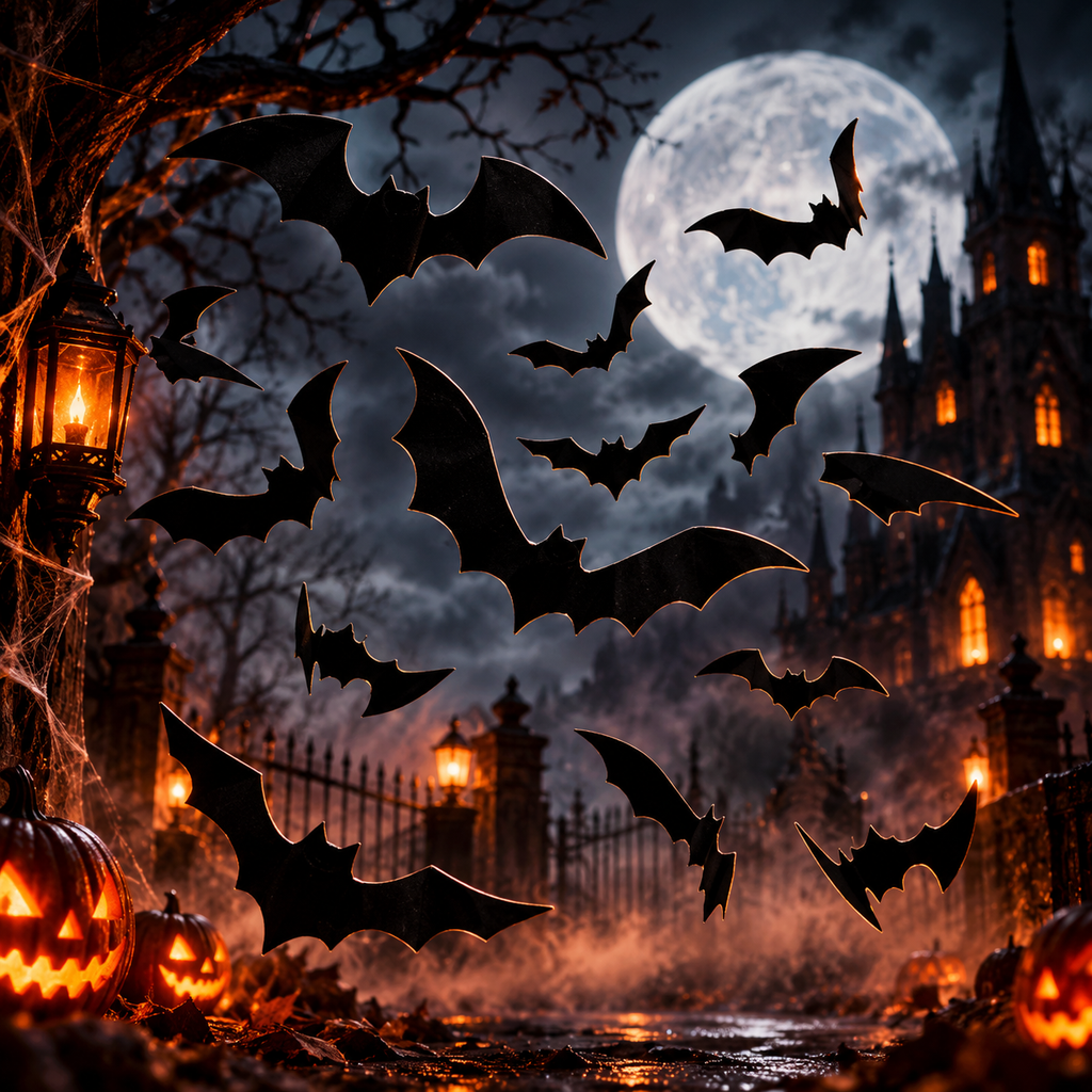 Halloween Bat Wall Set