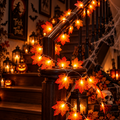Halloween Maple Leaf String Lights