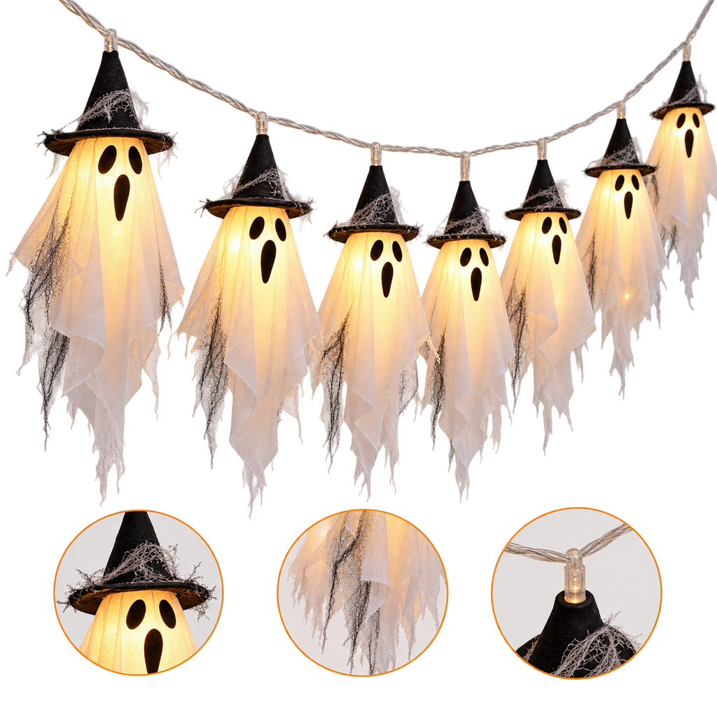 LED Ghost Garland