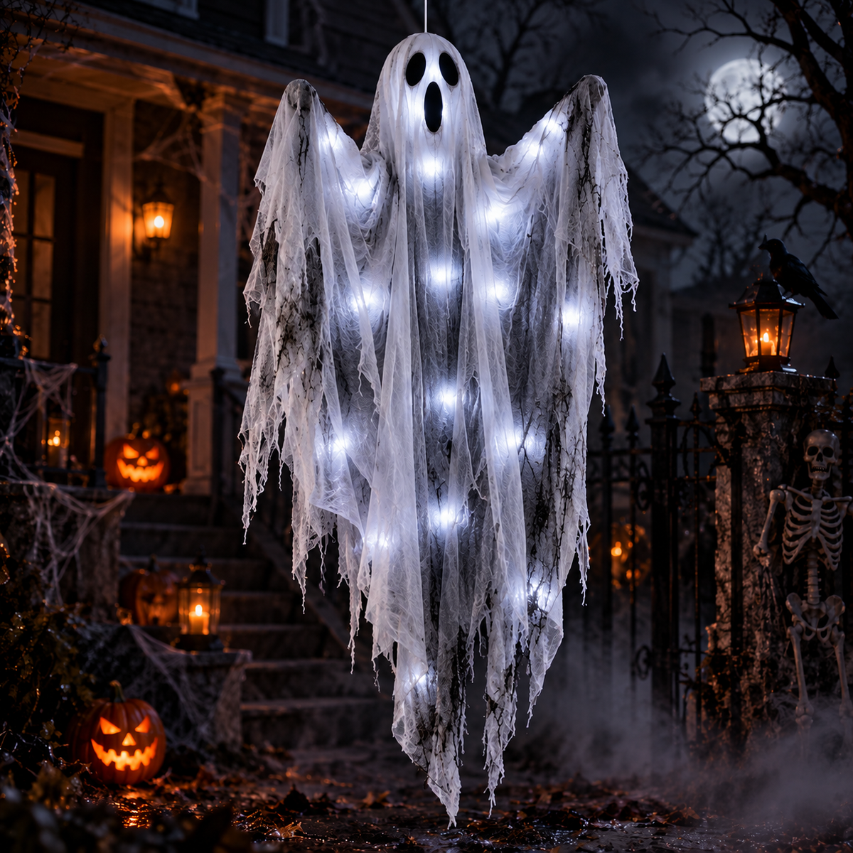 LED Hanging Ghost Decoration
