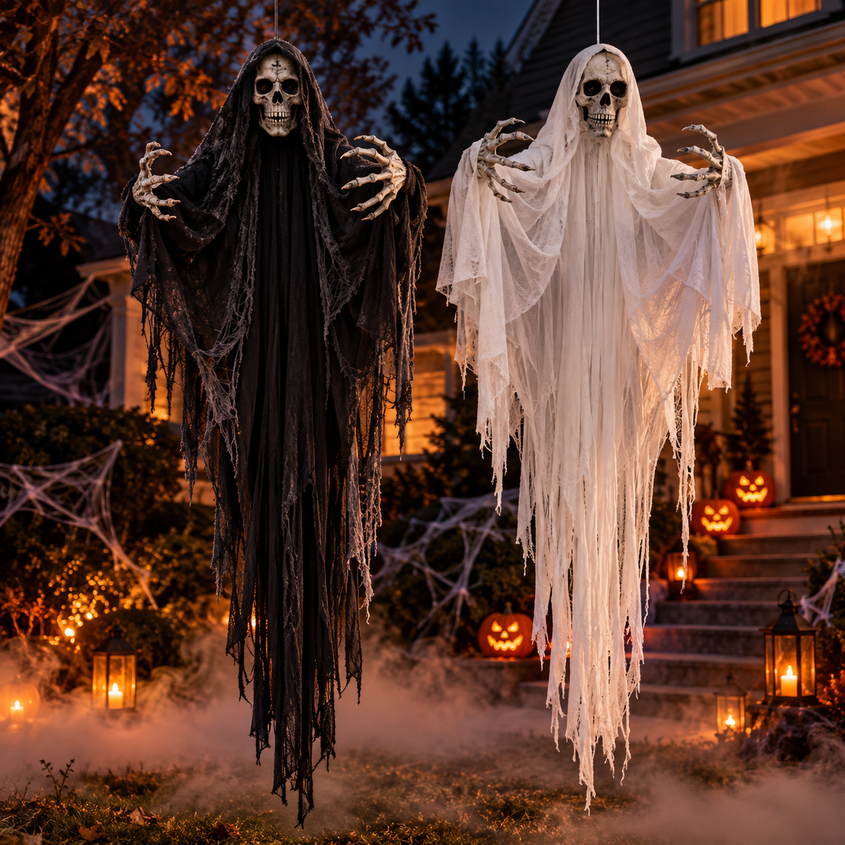 Hanging White Reaper Decoration
