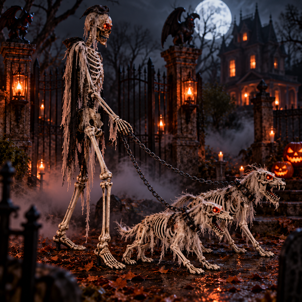 Skeleton Hellhound Decoration